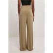 Dames Modal Wijde Pijpen Ballroom Broek khaki achter