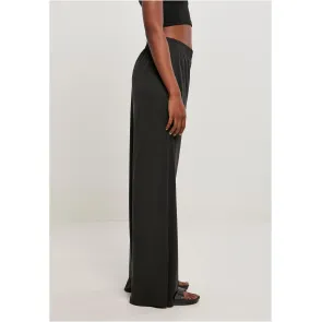 Dames Modal Wijde Pijpen Ballroom Broek zwart Hoge Tailleband