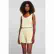 Urban Classics Dames Korte Mouwloze Modal Latin Jumpsuit Zachtgeel