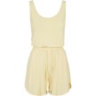 Urban Classics TB4358 Dames Jumpsuit Zachtgeel voorkant
