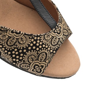 Rumpf 9274 Premium Line Dames Dansschoenen goud zwart open neus 