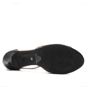 Rumpf 9274 Premium Line Dames Dansschoenen goud zwart suede zool 