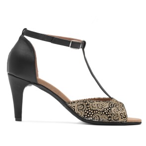 Rumpf 9274 Premium Line Dames Dansschoenen goud zwart zijkant 