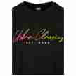 Urban Classics t-shirt met logo zwart ronde hals