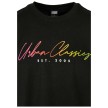 Urban Classics t-shirt met logo zwart ronde hals