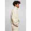 Urban classics organische sweatshirt met trekkoord beige hoge kraag 