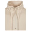 Urban classics organische sweatshirt met trekkoord beige ritssluiting 
