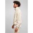 Urban classics organische sweatshirt met trekkoord beige zijkant