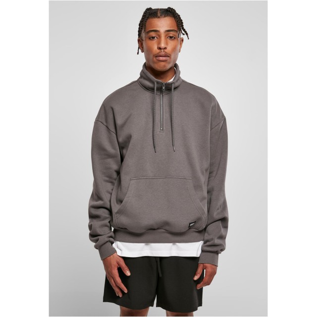 Urban Classics TB4919 Organische Sweatshirt met Trekkoord donkergrijs