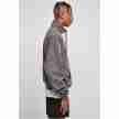 Urban classics organische sweatshirt met trekkoord donker grijs hoge kraag