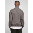 Urban classics organische sweatshirt met trekkoord donker grijs achterkant