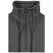 Urban classics organische sweatshirt met trekkoord donkergrijs ritssluiting