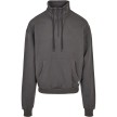 Urban classics organische sweatshirt met trekkoord losse pasvorm donkergrijs 