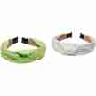 Urban Classics Lichte Hoofdband met Knoop set van 2 Lichtmint & Wit