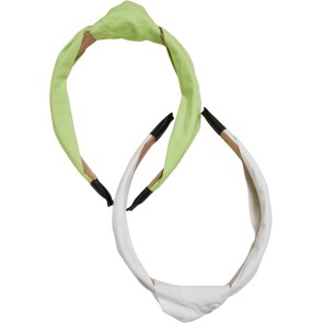 Urban Classics Lichte Hoofdband met Knoop set van 2 Lichtmint & Wit