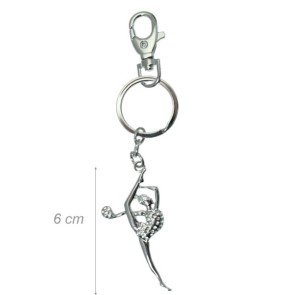 Alista sleutelhanger met turnster en bal 6 cm 