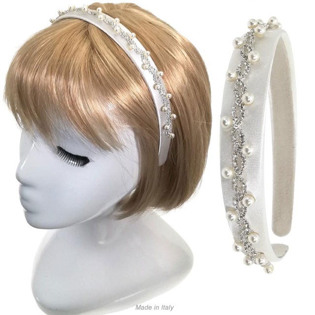 Alista Haarband met parels en strass stenen 