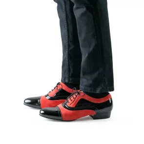 Nueva Epoca Sucre Salsa en Tango Dansschoenen voor Heren zwart rood