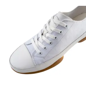 Anna Kern Suny 140 Dames Witte Danssneakers textiel met Splitzool dansen binnen en buiten