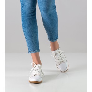 Anna Kern Suny 140 Dames Witte Danssneakers van textiel met Splitzool