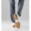 Anna Kern Suny 4040 Heren Witte Nappa-Canvas Danssneakers met gescheiden zool en 2 draaipunten