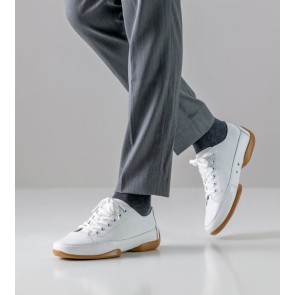 Anna Kern Suny 4040 Heren Witte Nappa-Canvas Danssneakers voor heren