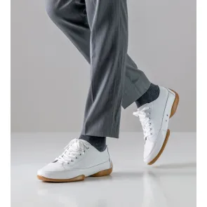 Anna Kern Suny 4040 Heren Witte Nappa-Canvas Danssneakers voor heren