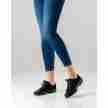 Suny Anna Kern 145 Dames Zwarte Nappa-Nubbuk Danssneakers met Splitzool voor binnen en buiten