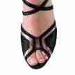 werner kern avery dames dansschoenen open neus met patroon en transparant plastic