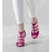Nueva Epoca Filia dansschoenen voor dames felroze fuchsia bandjes over de wreef
