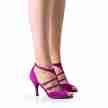 Nueva Epoca Filia paars suede dansschoenen voor dames met suede zool
