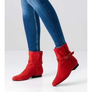 Werner Kern Harper enkellaarsjes voor swing en linedance rood suede