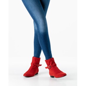 Werner Kern Harper platte danslaarzen dames met suede zool rood