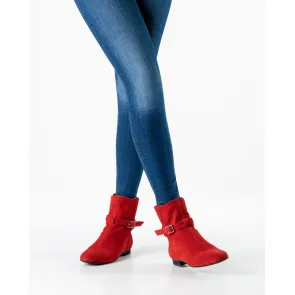 Werner Kern Harper platte danslaarzen dames met suede zool rood
