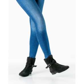 Werner Kern Harper platte danslaarzen dames met suede zool zwart