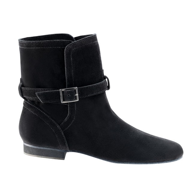 Werner Kern Harper platte danslaarzen latin oefenschoen volksdans schoen zwart velours