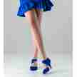 Nueva Epoca Reyna dansschoenen dames uniek ontwerp breed bandje blauw