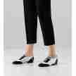 Werner Kern Taylor platte dansschoenen voor dames vintage zwart wit leer