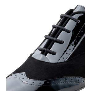 Werner Kern Taylor Dames dansschoen dicht model met vetersluiting zwart leer en suede