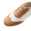 Werner Kern Taylor damesschoenen latin salsa swing rock n roll met veters lichtbruin creme leer