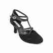 Portdance PD707 zwarte dansschoenen voor dames t-bandje