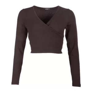 Papillon PA2055 zwart balletvestje dames en meisjes lange mouw zonder knoop
