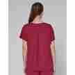 badine temps danse bordeaux dansshirt met korte mouw en vouw
