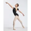 Temps Danse Madras dames viscose balletpakje zwart korte mouwen 