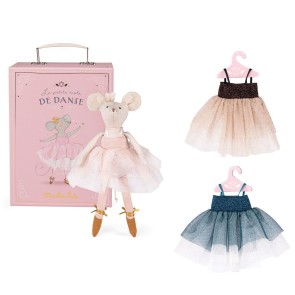 Moulin-Roty-Ballerina-Muis-met-Garderobe-Koffertje-voor-kinderen