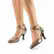 Werner Kern Betty dames dansschoenen chevro antik koper lichte kleur met metallic glans