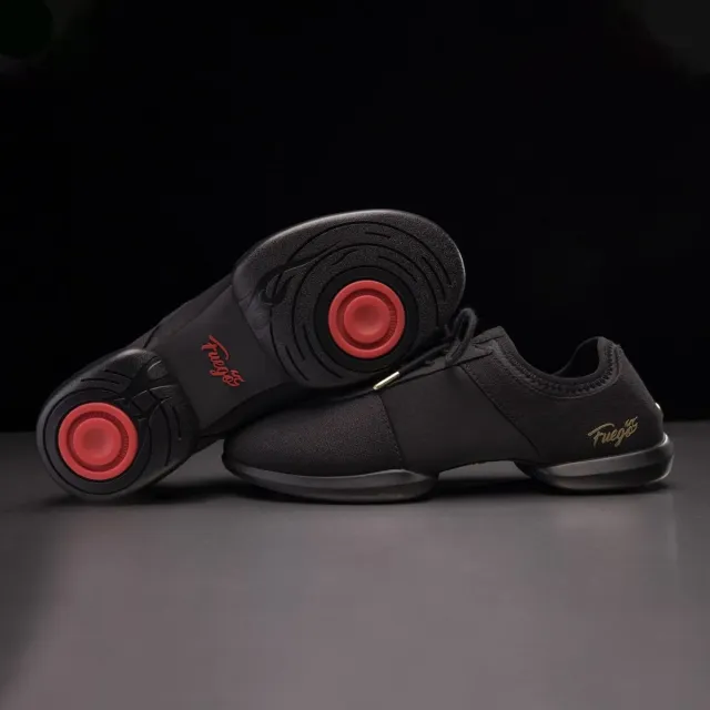 Fuego volledig zwarte splitzool danssneakers