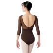 Lulli LUB859 Iris balletpak driekwartmouwen mesh achterkant 
