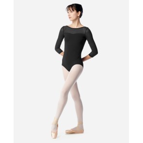 Lulli LUB859 Iris balletpak driekwartmouwen mesh zwart 
