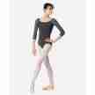 Lulli LUB860 Ayla balletpak voor dames driekwart mouwen mesh grijs